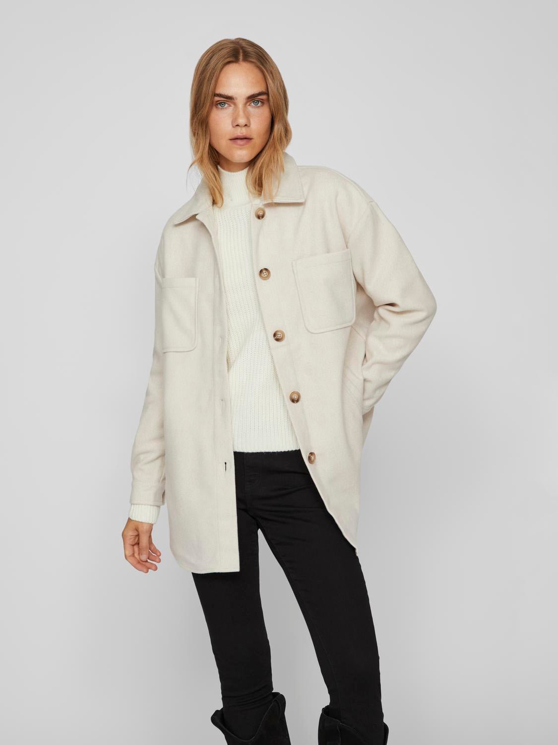 VIKIMMI Jacket - Super Light Natural Melan - VERO MODA & VILA Bergvik